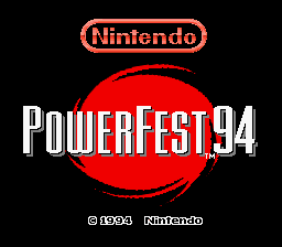 Nintendo PowerFest 94 Title Screen