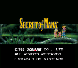 Secret of Mana Title Screen