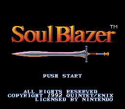 Soul Blazer Title Screen