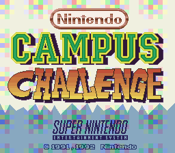 1992 Nintendo Campus Challenge Title Screen