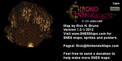 Chrono Trigger - Cave (12,000 BC) Super Nintendo SNES Map BG