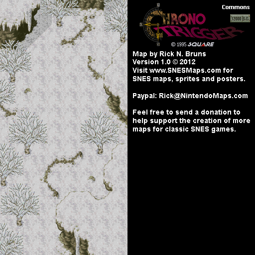 Chrono Trigger - Commons (12,000 BC) Super Nintendo SNES Map BG