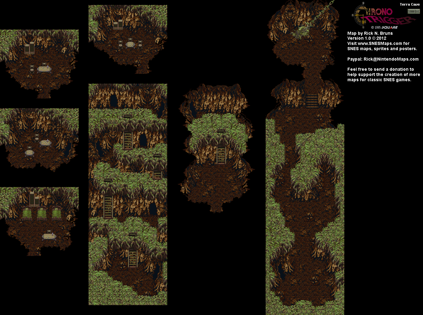Chrono Trigger - Terra Cave (12,000 BC) Super Nintendo SNES Map BG