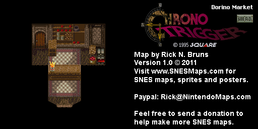 Chrono Trigger - Dorino Market (600 AD) Super Nintendo SNES Map BG