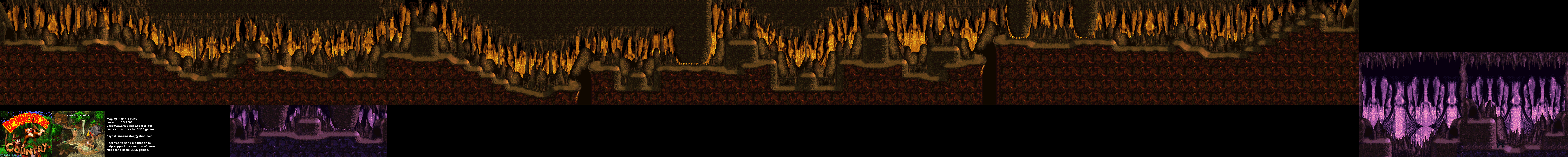 Donkey Kong Country - Level 3 - Reptile Rumble - Super Nintendo SNES Background Map