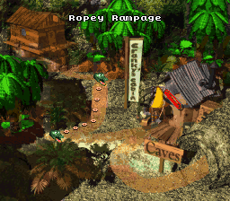 Donkey Kong Country Screen Shot Level 2 - Ropey Rampage
