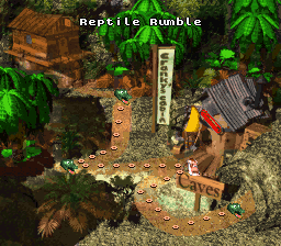 Donkey Kong Country Screen Shot Level 3 - Reptile Rumble