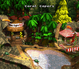 Donkey Kong Country Screen Shot Level 4 - Coral Capers