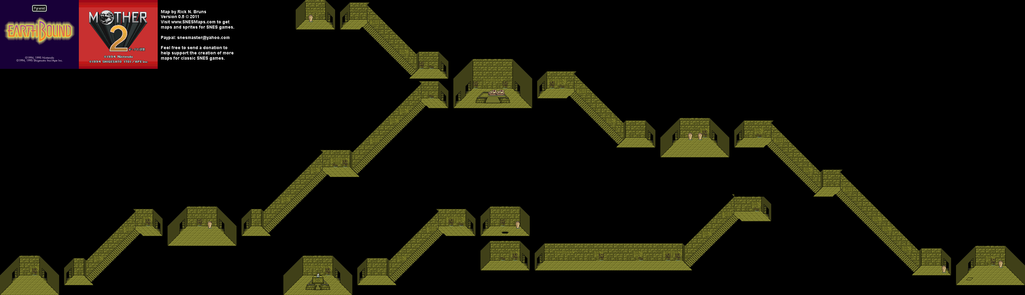 EarthBound (Mother 2) - Pyramid Super Nintendo SNES Map