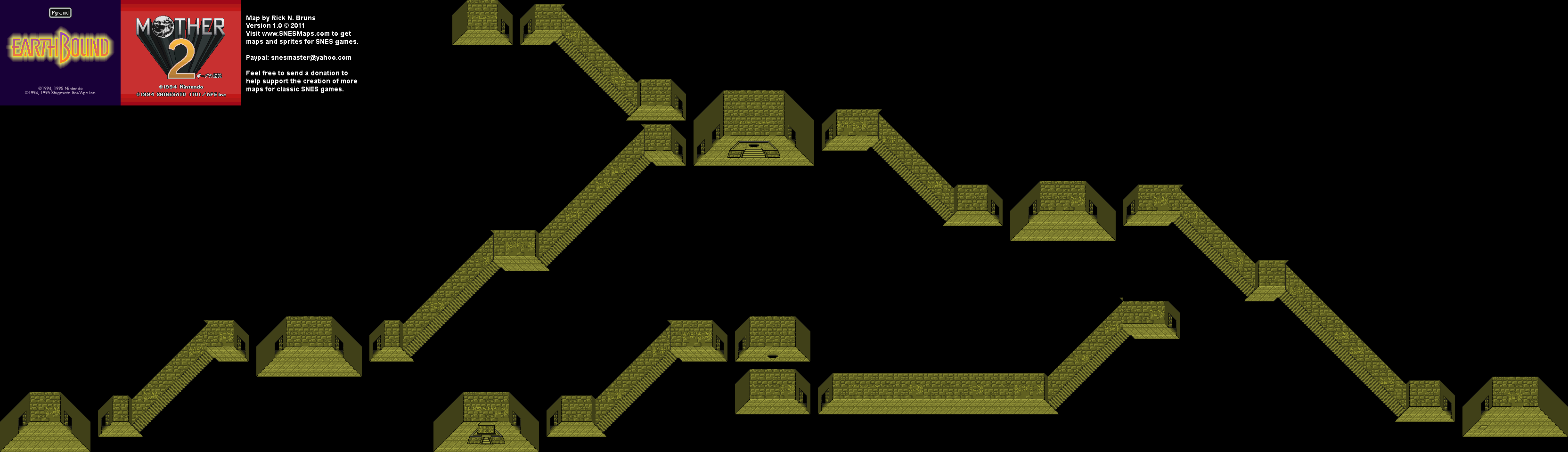 EarthBound (Mother 2) - Pyramid Super Nintendo SNES Map BG