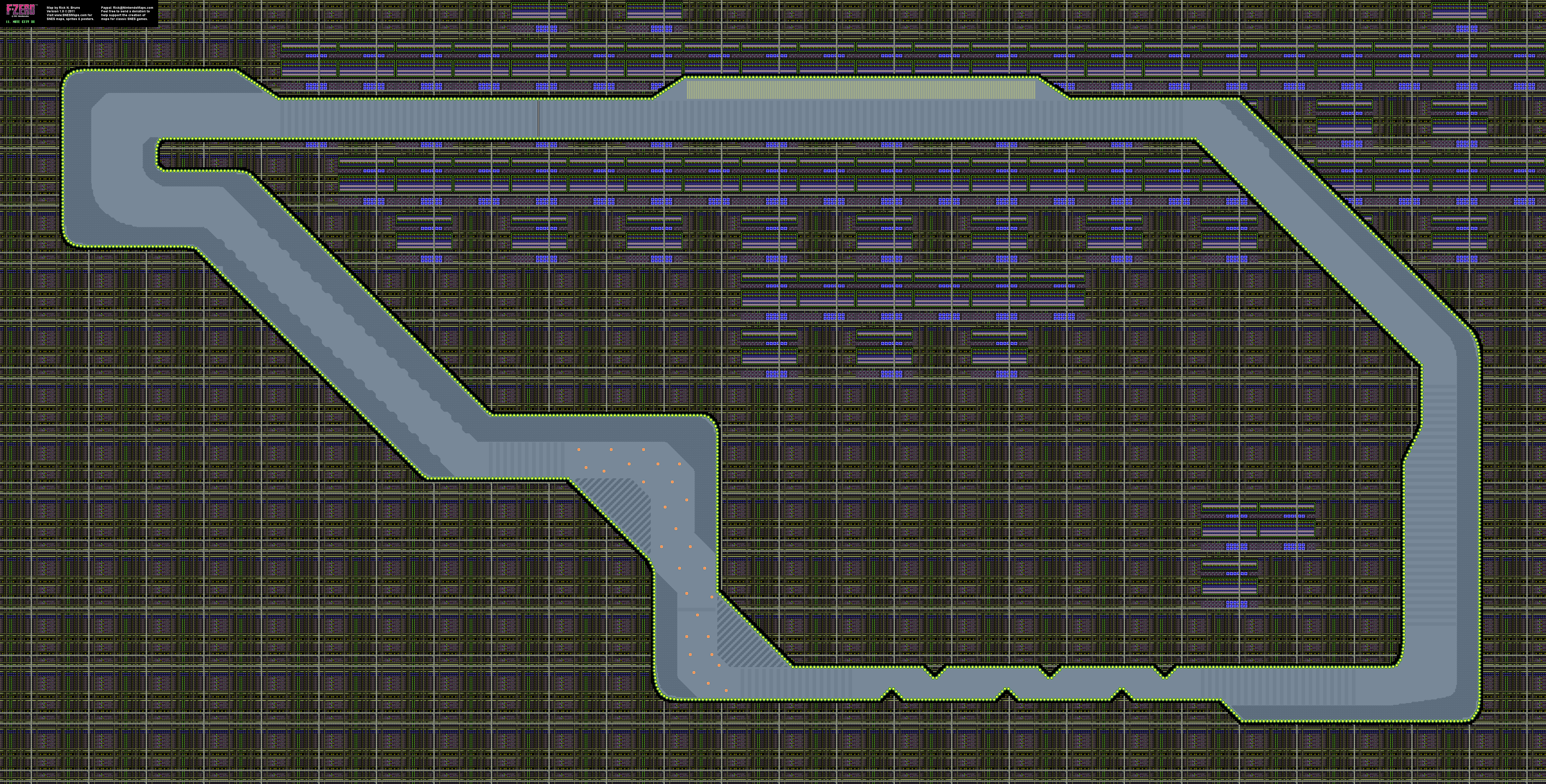 F-Zero - Mute City III Map - SNES Super Nintendo