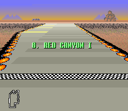 F-Zero Red Canyon I Stage Select Screen