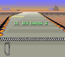 F-Zero Red Canyon II Stage Select Screen