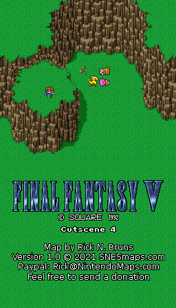 Final Fantasy V (5) - Cutscene 4 Super Famicom SFC Map