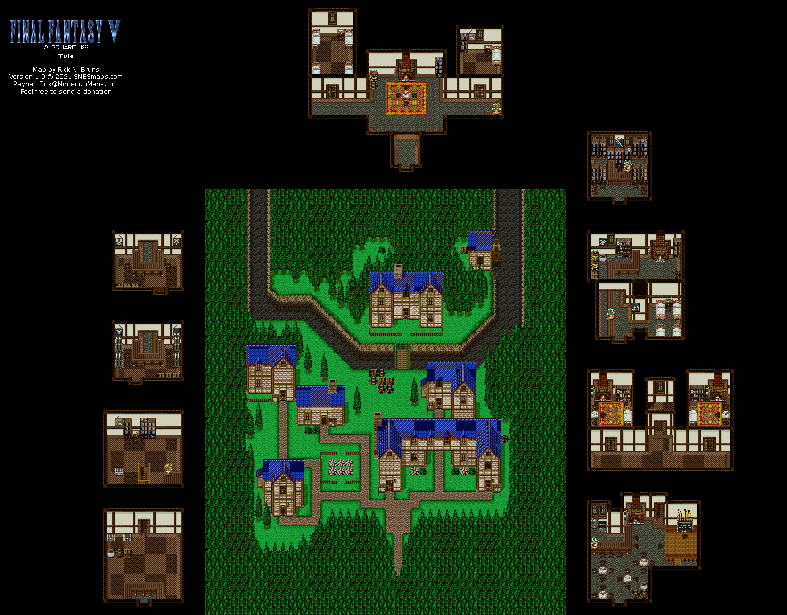 Final Fantasy V (5) - Tule Super Famicom SFC Map BG