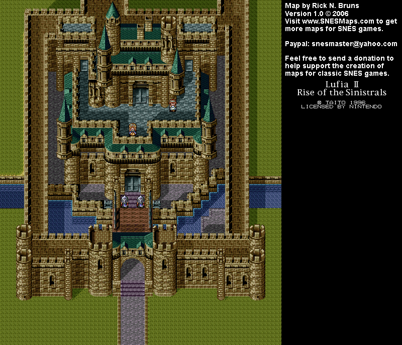 Lufia II - Anlunze Castle Map - SNES Super Nintendo