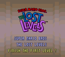 PowerFest '94 Super Mario Lost Levels Title Screen
